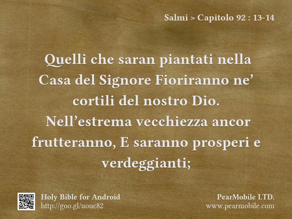 Salmi, Capitolo 92:13-14